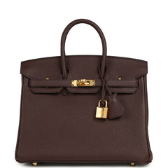 Hermes Birkin 25 Rouge Sellier Togo Gold Hardware