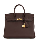 Hermes Birkin 25 Rouge Sellier Togo Gold Hardware - Thumbnail View 1