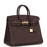 Hermes Birkin 25 Rouge Sellier Togo Gold Hardware - Thumbnail View 2