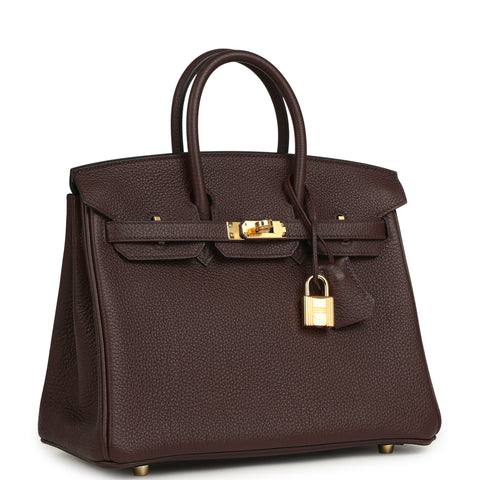 Hermes Birkin 25 Rouge Sellier Togo Gold Hardware
