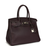 Pre-owned Hermes Special Order (HSS) Birkin 30 Raisin, Bleu Indigo Togo Brushed Palladium Hardware - Thumbnail View 2