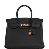 Hermes Birkin 30 Black Togo Gold Hardware - Thumbnail View 1