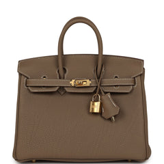 Hermes Birkin 25 Etoupe Togo Gold Hardware