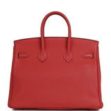Pre-owned Hermes Birkin 25 Rouge Pivone Togo Gold Hardware - Thumbnail View 4