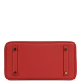 Pre-owned Hermes Birkin 25 Rouge Pivone Togo Gold Hardware - Thumbnail View 6