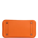 Pre-owned Hermes Birkin 30 Orange Clemence Palladium Hardware - Thumbnail View 6