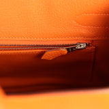 Pre-owned Hermes Birkin 30 Orange Clemence Palladium Hardware - Thumbnail View 8