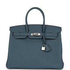 Hermes Birkin 35 Bleu Tempete Palladium Hardware