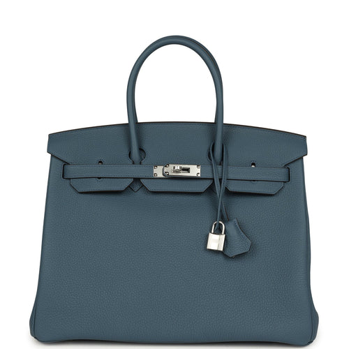 Hermes Birkin 35 Bleu Tempete Palladium Hardware