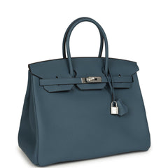 Hermes Birkin 35 Bleu Tempete Palladium Hardware