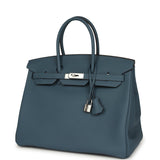 Hermes Birkin 35 Bleu Tempete Palladium Hardware - Thumbnail View 5