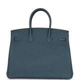 Hermes Birkin 35 Bleu Tempete Palladium Hardware - Thumbnail View 4