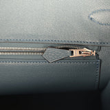 Hermes Birkin 35 Bleu Tempete Palladium Hardware - Thumbnail View 9