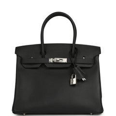 Hermes Special Order (HSS) Birkin 30 Black Verso Epsom Palladium Hardware