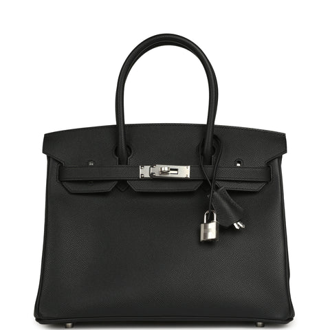 Hermes Special Order (HSS) Birkin 30 Black Verso Epsom Palladium Hardware
