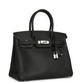 Hermes Special Order (HSS) Birkin 30 Black Verso Epsom Palladium Hardware - Thumbnail View 2