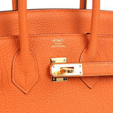 Hermes Birkin 25 Orange Togo Gold Hardware - Thumbnail View 7
