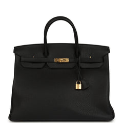 Hermes Birkin 40 Black Togo Gold Hardware