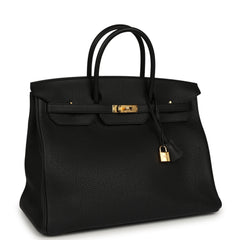 Hermes Birkin 40 Black Togo Gold Hardware