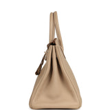 Pre-owned Hermes Birkin 35 Gris Tourterelle Clemence Gold Hardware - Thumbnail View 3