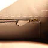 Pre-owned Hermes Birkin 35 Gris Tourterelle Clemence Gold Hardware - Thumbnail View 8
