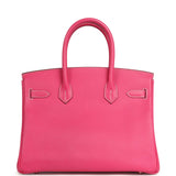 Pre-owned Hermes Candy Birkin 30 Rose Tyrien Epsom Palladium Hardware - Thumbnail View 4