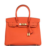 Hermes Birkin 30 Feu Togo Gold Hardware - Thumbnail View 1