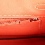 Pre-owned Hermes Birkin 35 Crevette Clemence Palladium Hardware - Thumbnail View 8