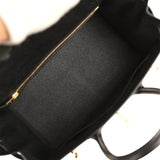 Hermes Birkin Sellier 25 Black Ostrich Gold Hardware - Thumbnail View 9