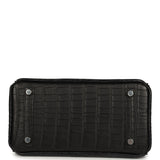 Hermes Birkin 25 Black Matte Alligator Palladium Hardware - Thumbnail View 6