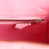 Hermes Birkin 25 Bubblegum Ostrich Boreal Palladium Hardware - Thumbnail View 8