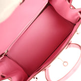 Hermes Birkin 25 Bubblegum Ostrich Boreal Palladium Hardware - Thumbnail View 9