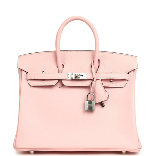 Hermes Birkin 25 Rose Sakura Swift Palladium Hardware