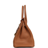 Pre-owned Hermes Birkin 30 Gold Togo Gold Hardware - Thumbnail View 3