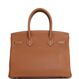 Pre-owned Hermes Birkin 30 Gold Togo Gold Hardware - Thumbnail View 4