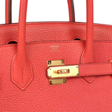 Pre-owned Hermes Birkin 30 Rouge Pivoine Togo Gold Hardware - Thumbnail View 7