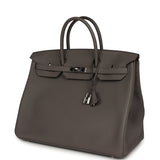 Pre-owned Hermes Birkin 40 Etain Togo Palladium Hardware - Thumbnail View 5