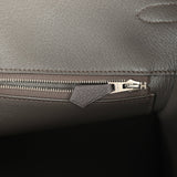 Pre-owned Hermes Birkin 40 Etain Togo Palladium Hardware - Thumbnail View 9