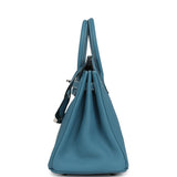 Hermes Birkin 25 Blue Jean Togo Palladium Hardware - Thumbnail View 4