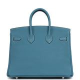 Hermes Birkin 25 Blue Jean Togo Palladium Hardware - Thumbnail View 3