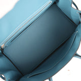 Hermes Birkin 25 Blue Jean Togo Palladium Hardware - Thumbnail View 9