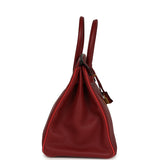 Pre-owned Hermes Special Order (HSS) Birkin 35 Rouge H Verso Togo Gold Hardware - Thumbnail View 3