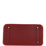 Pre-owned Hermes Special Order (HSS) Birkin 35 Rouge H Verso Togo Gold Hardware - Thumbnail View 6