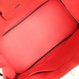 Pre-owned Hermes Special Order (HSS) Birkin 35 Rouge H Verso Togo Gold Hardware - Thumbnail View 8