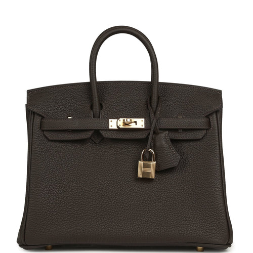 Hermes Birkin 25 Bai Brun Togo Permabrass Hardware