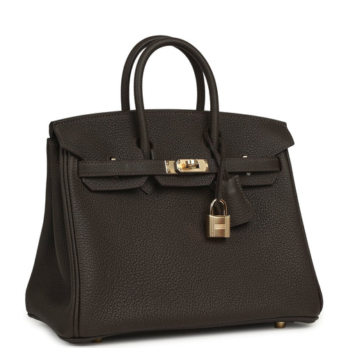 Hermes Birkin 25 Bai Brun Togo Permabrass Hardware