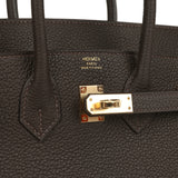 Hermes Birkin 25 Bai-Brun Togo Permabrass Hardware - Thumbnail View 7