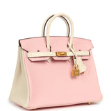 Hermes Special Order (HSS) Birkin 25 Rose Sakura, Nata Chevre Mysore Brushed Gold Hardware - Thumbnail View 2