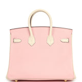 Hermes Special Order (HSS) Birkin 25 Rose Sakura, Nata Chevre Mysore Brushed Gold Hardware - Thumbnail View 4