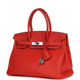 Pre-owned Hermes Birkin 30 Capucine Togo Palladium Hardware - Thumbnail View 5